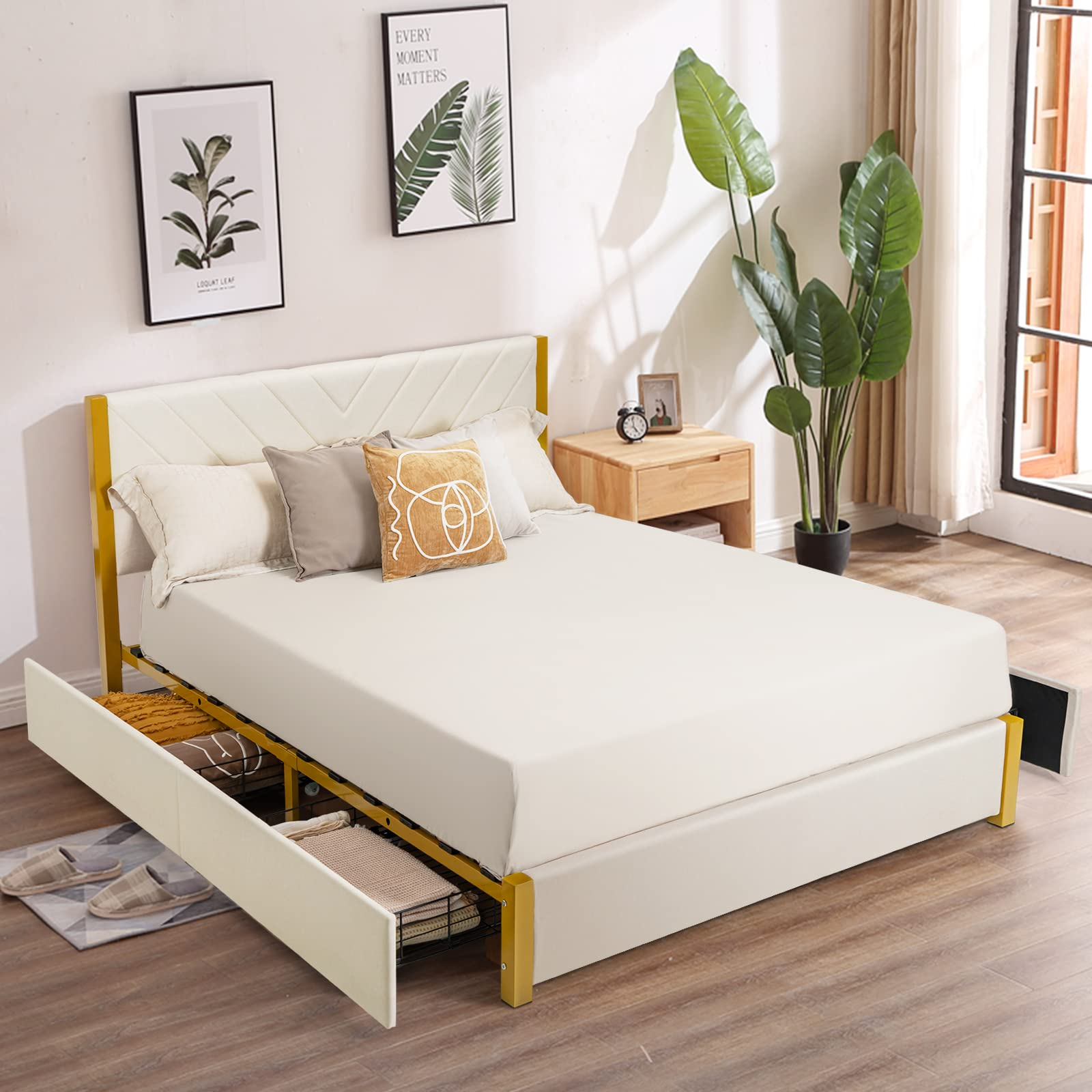Giantex Upholstered Bed Frame