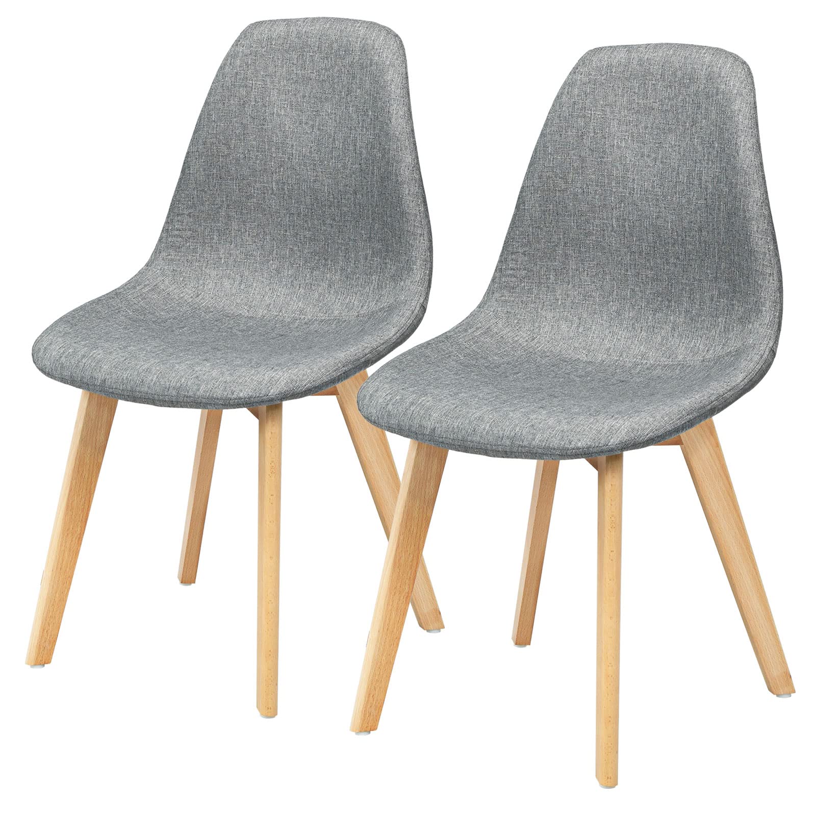 Set of 2 or 4 Kitchen Dining Chairs Gray