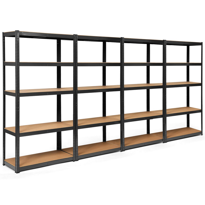 Giantex 2 Pieces Shelving Rack Storage Shelf Steel Garage Utility Rack 5-Shelf Adjustable Shelves