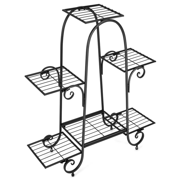 6  Tiers Metal Plant Stand Flower Pots Holder