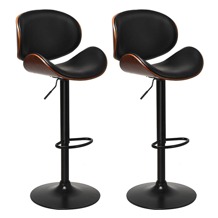Giantex Bar Stools Set of 2, Adjustable Swivel Barstools with Back