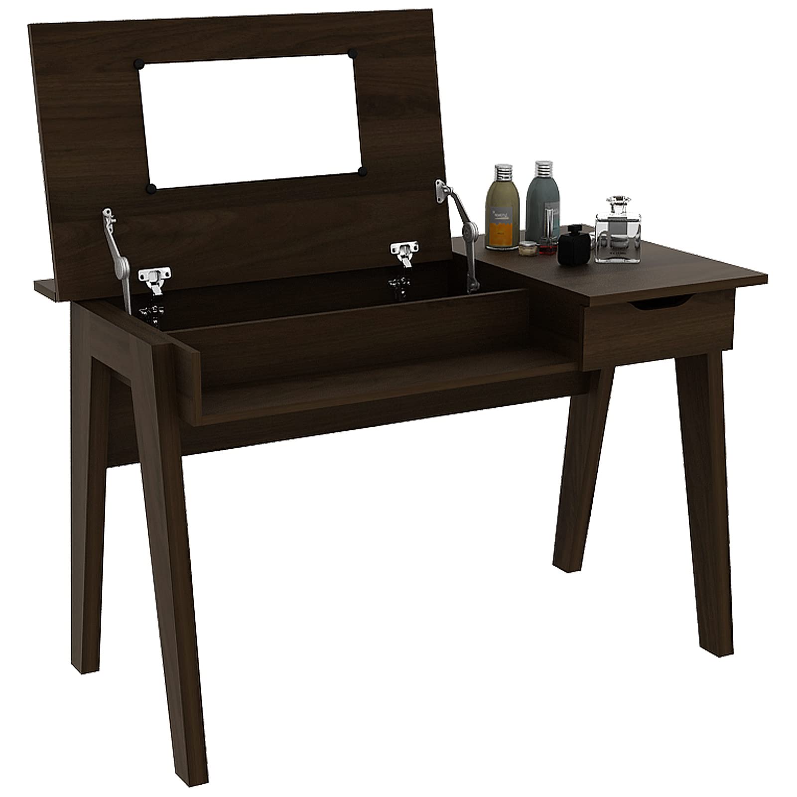 CHARMAID Vanity Table with Flip Top Mirror, 48'' Home Office Computer Desk