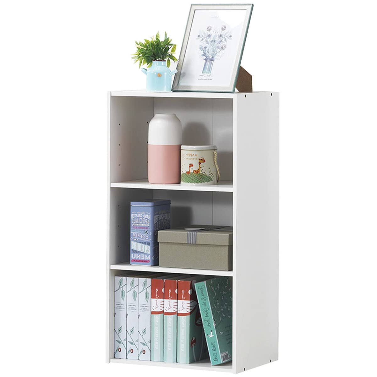 3 Shelf Bookcase Book Shelves Open Storage Cabinet