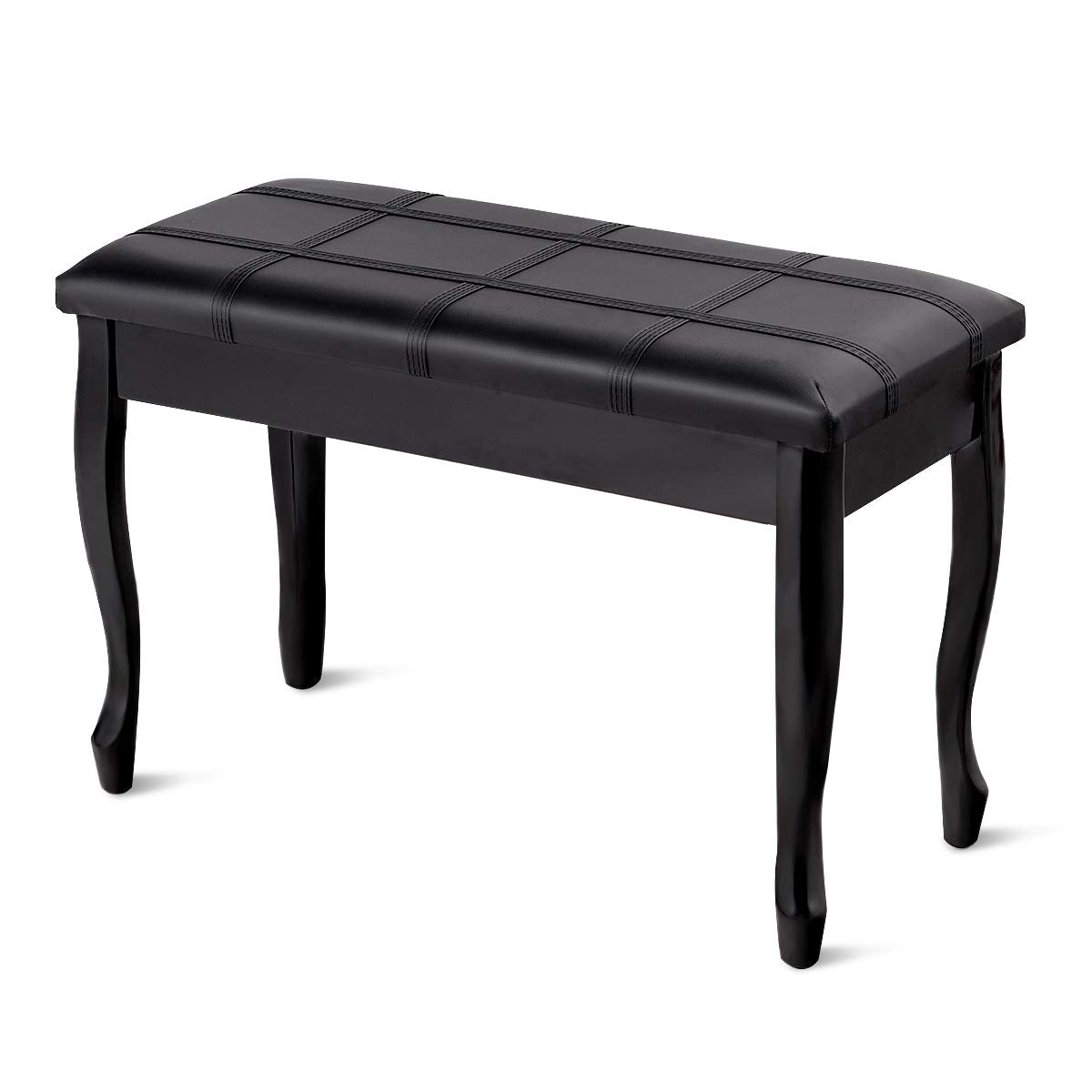 Giantex Piano Bench PU Leather W/Padded Cushion and Music Storage