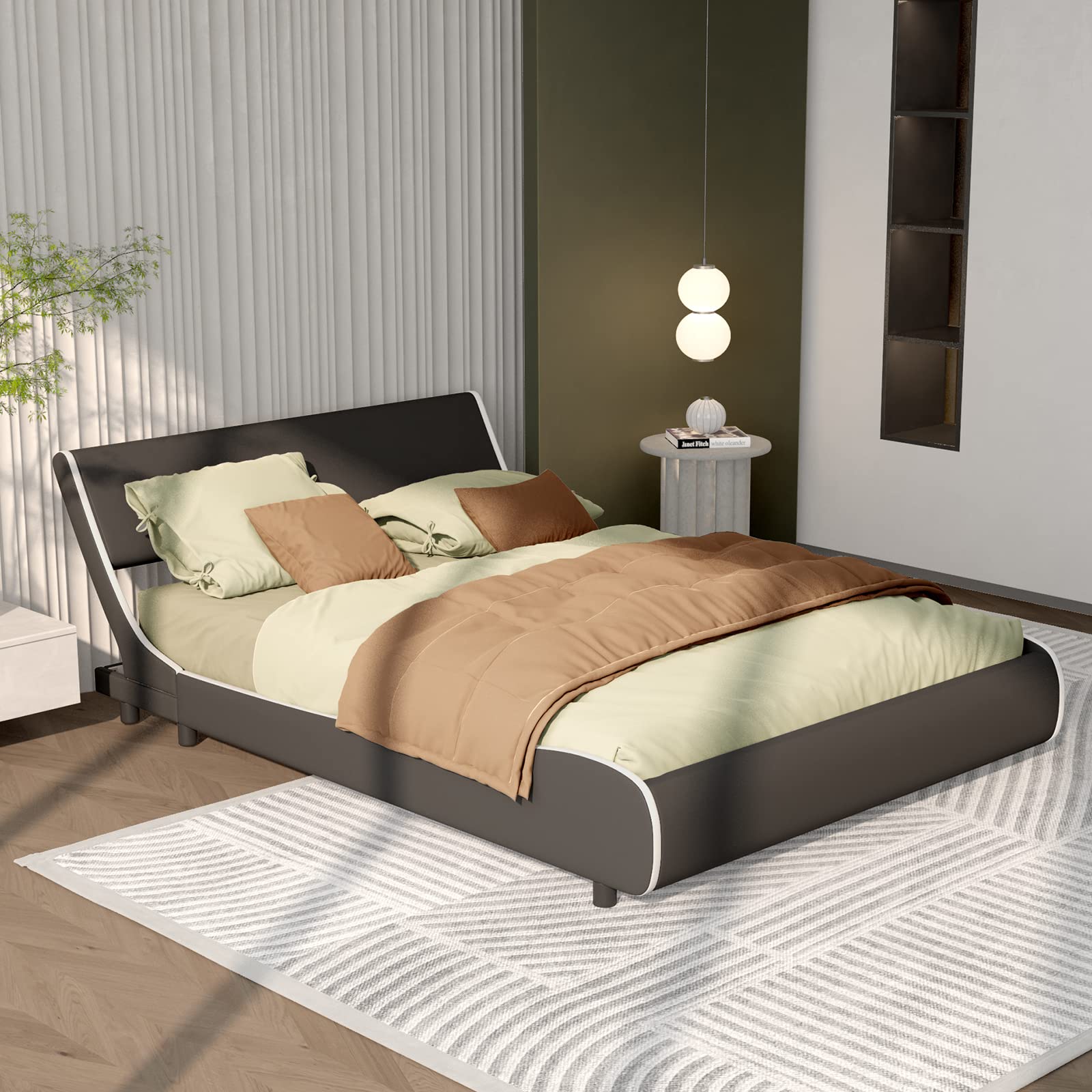 Upholstered Platform Bed Frame - Giantex
