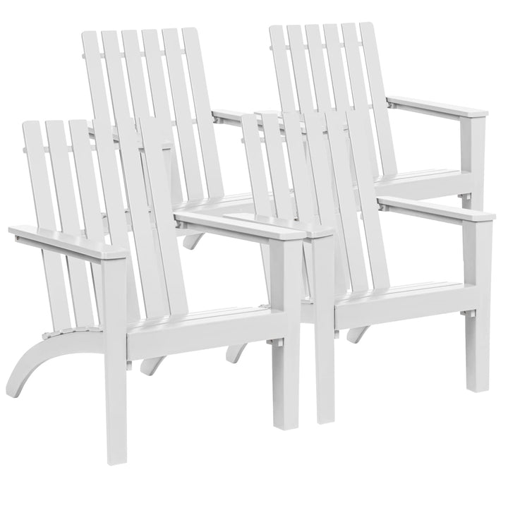 Giantex Wooden Adirondack Chair W/Ergonomic Design Outdoor Chair for Yard