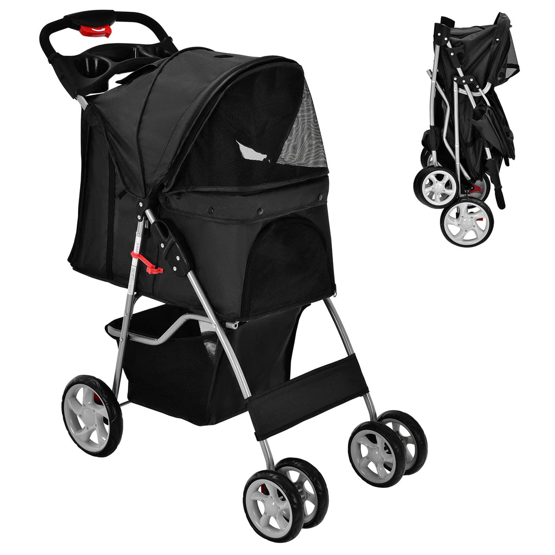  Pet Stroller for Small Medium Dogs Cats Puppy - Giantex