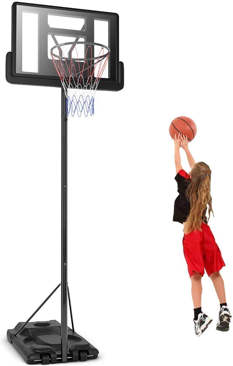 Height Adjustable 8.5-10 Ft Outdoor Indoor Basketball Stand for Kids Youth