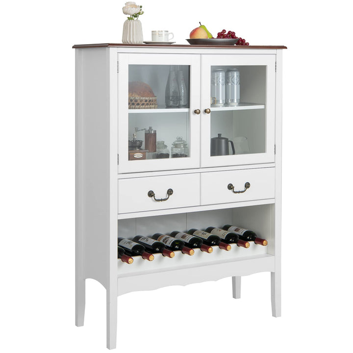 Giantex Buffet Wine Cabinet with Storage - Standing Sideboard