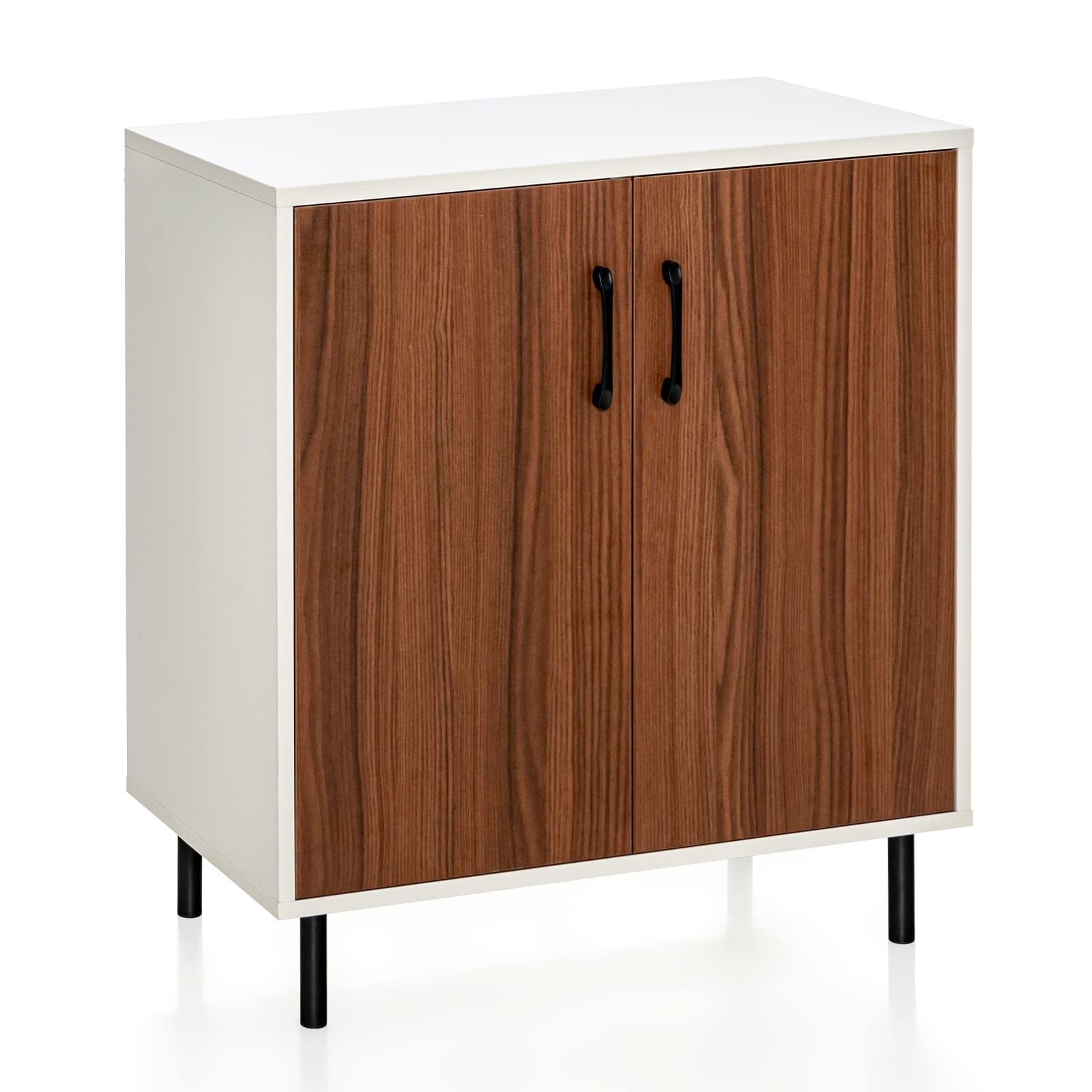 Giantex Buffet Cabinet with Storage - Wood Sideboard with 2 Doors, Accent Cupboard w/ 5-Position Adjustable Shelf