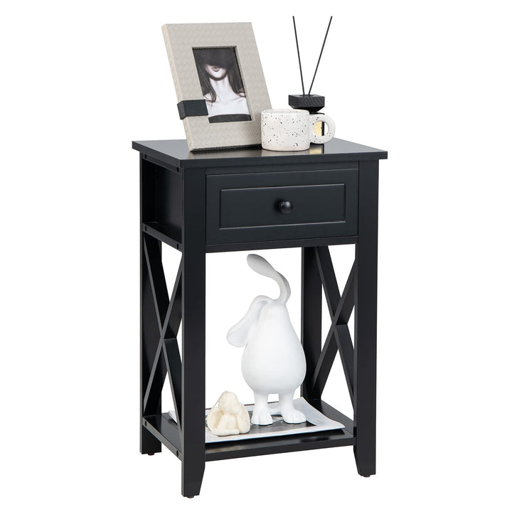 Giantex Modern X-Design Nightstand