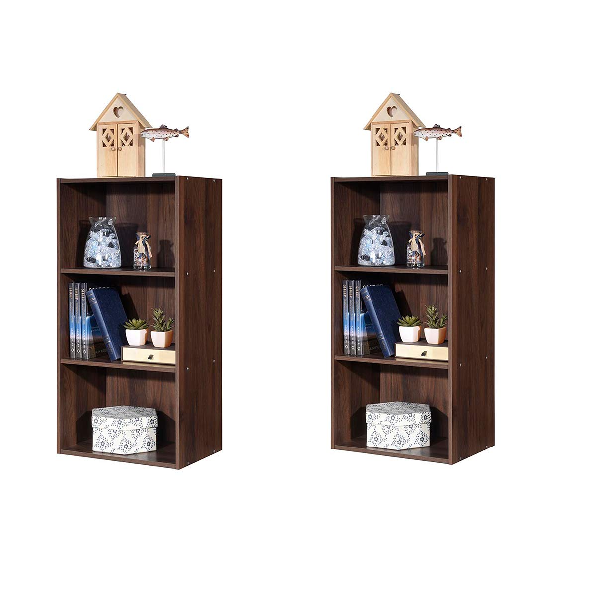 3 Shelf Bookcase Book Shelves Open Storage Cabinet