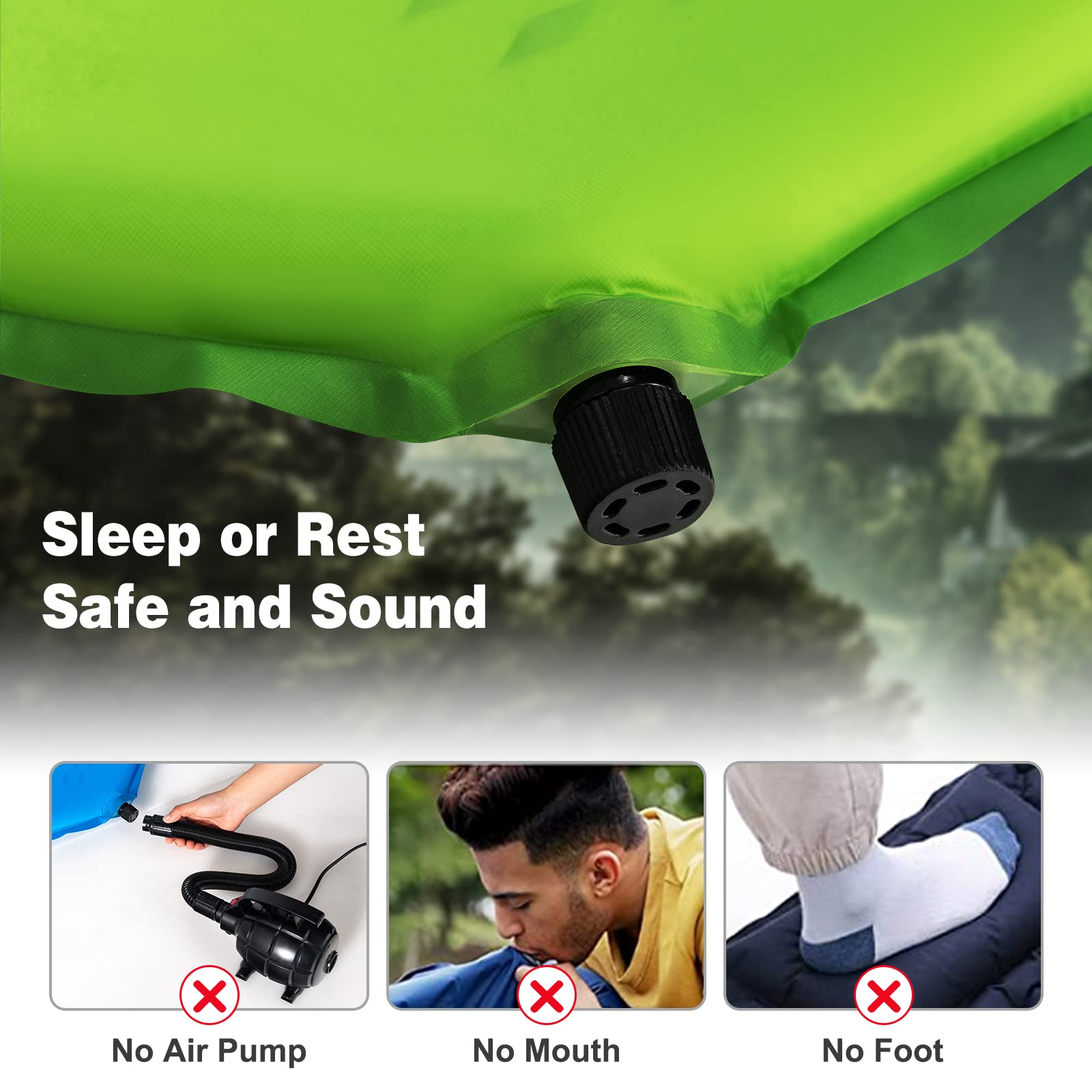 Waterproof Camping Air Mattress w/Carrying Bag for Tent | Camping Sleeping Pad