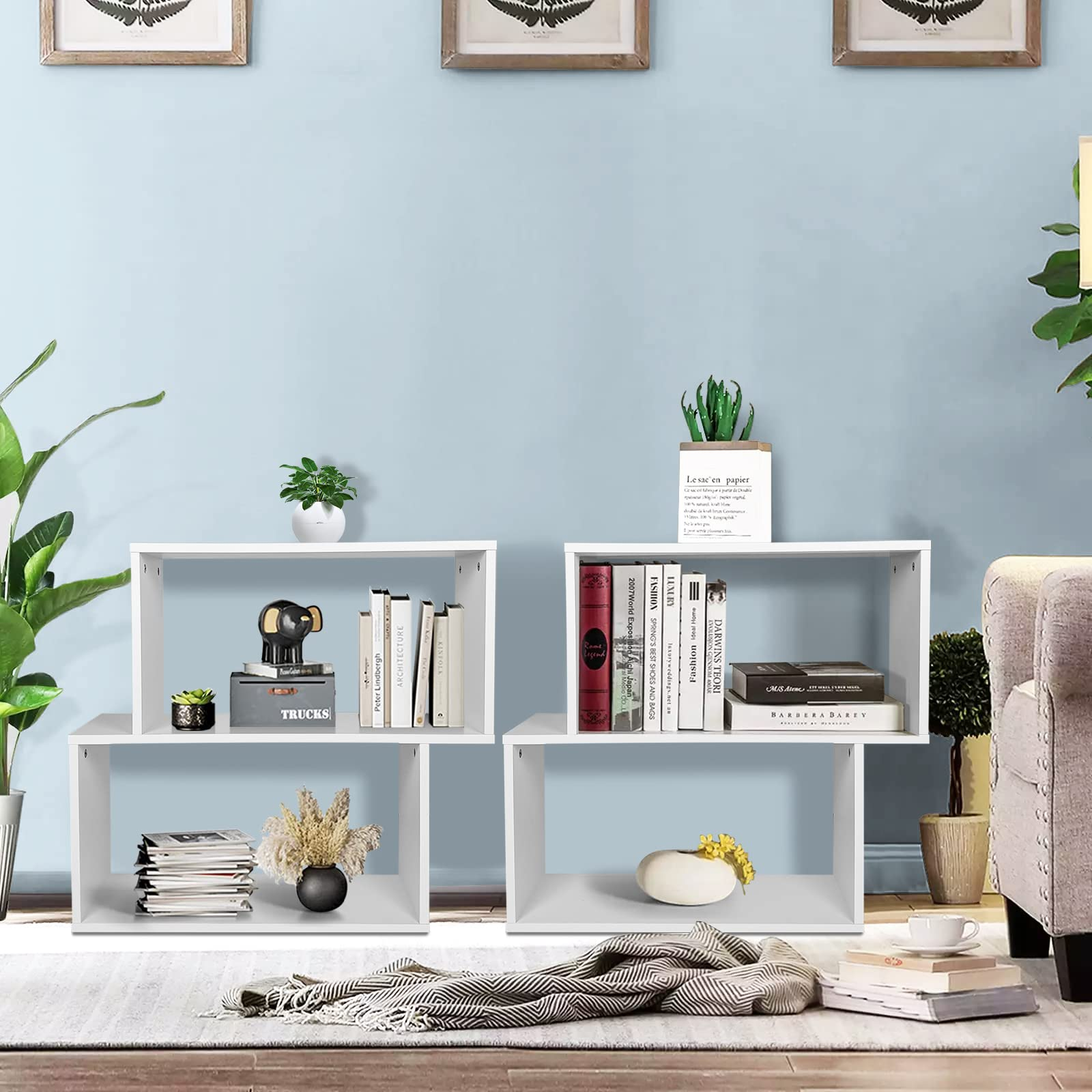 Giantex 3-Tier Geometric Bookshelf