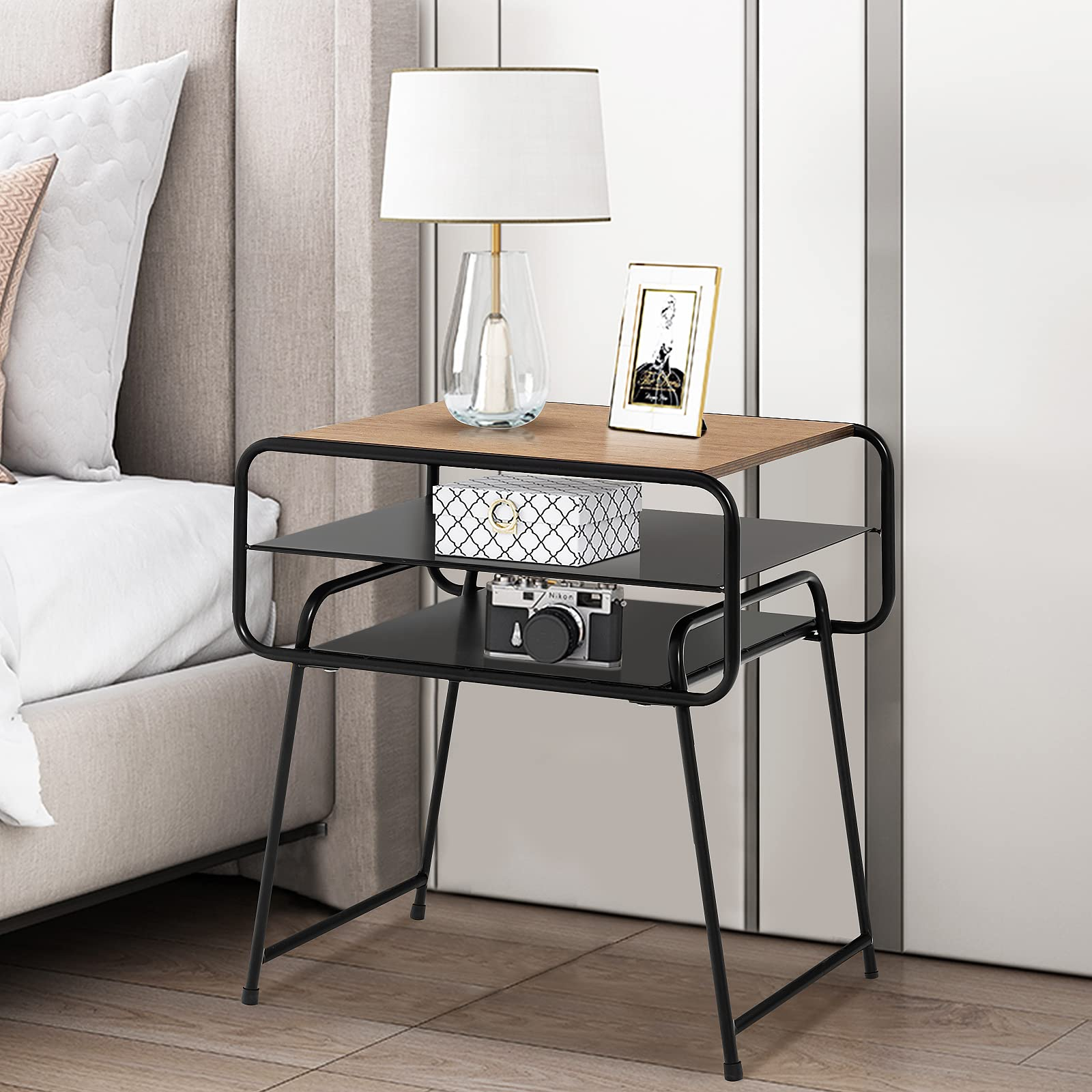 Giantex 3-Tier Side End Table with Shelf
