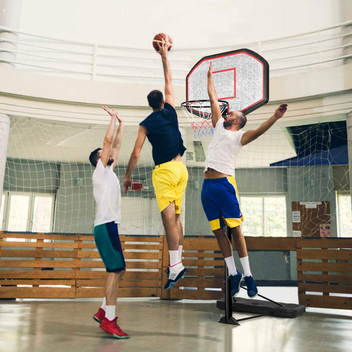 Giantex Portable Basketball Hoop 10 Ft Indoor Outdoor Adjustable Height 6.5'-10'