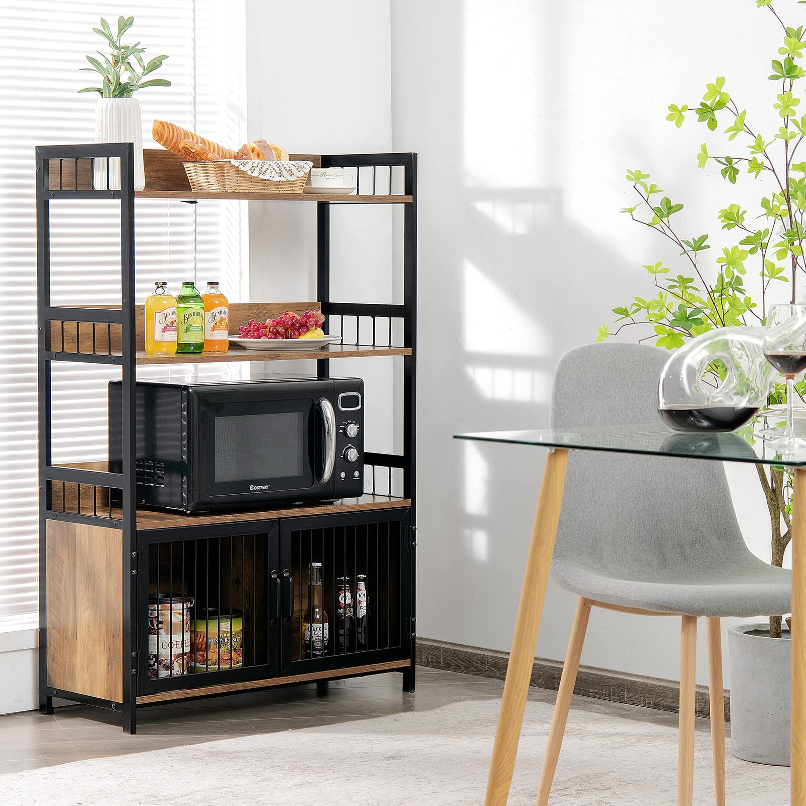 Giantex Microwave Stand with Storage Cabinet