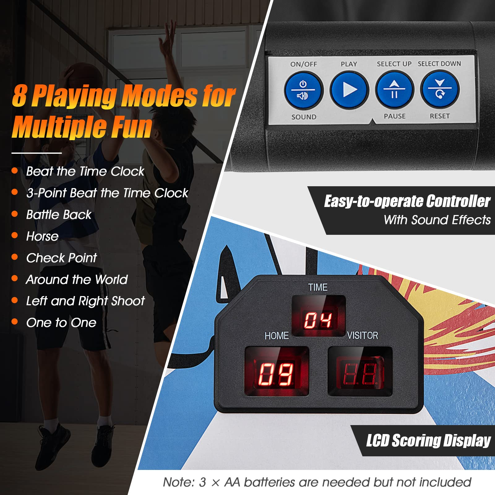 Giantex Folding Basketball Arcade Game