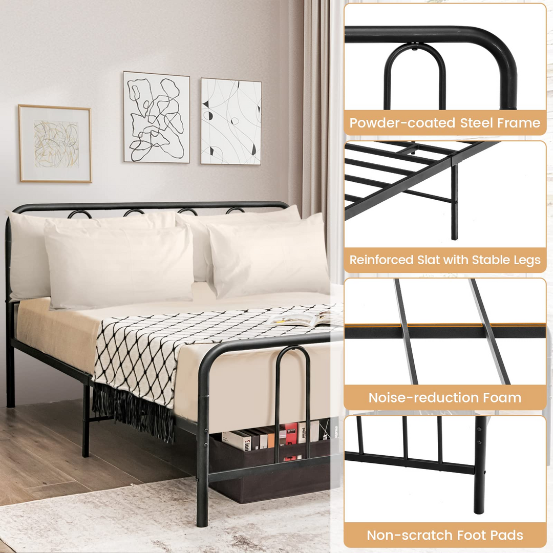 Giantex Full Size Metal Bed Frame, Modern Bed Frame