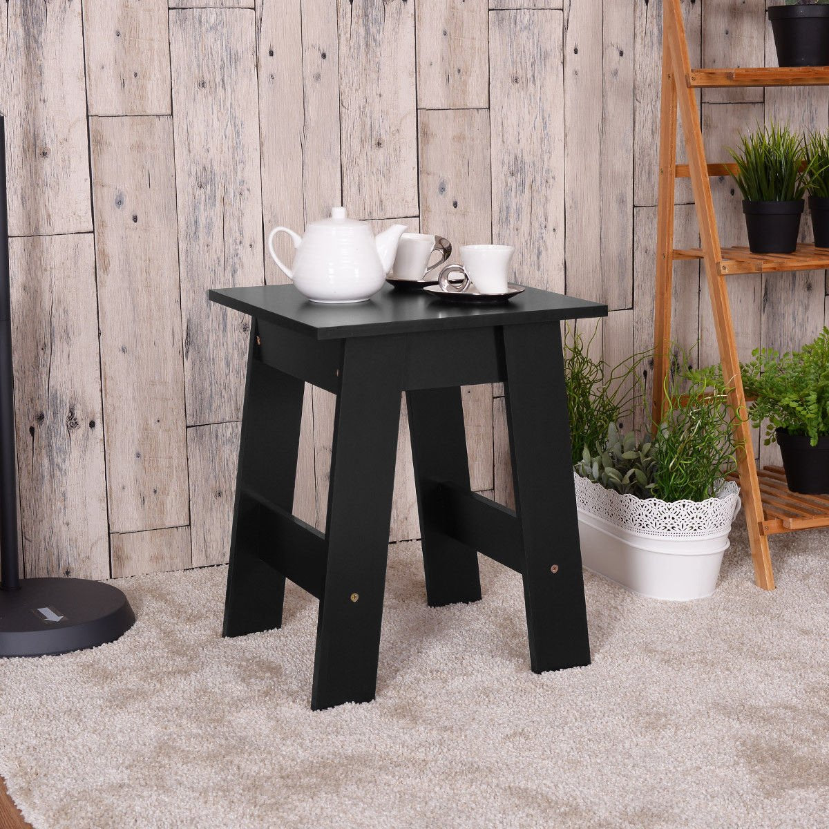 Giantex End Table Accent Coffee Table Modern Simple Design Home Furniture Side Desk Table Black