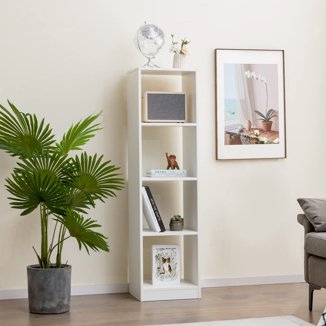 Giantex 56” Tall Bookcase, 4-Cube Bookshelf with 4 Anti-Tipping Kits