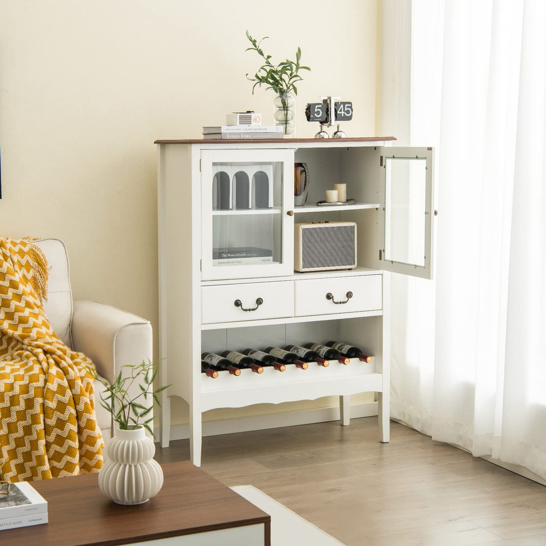 Giantex Buffet Wine Cabinet with Storage - Standing Sideboard