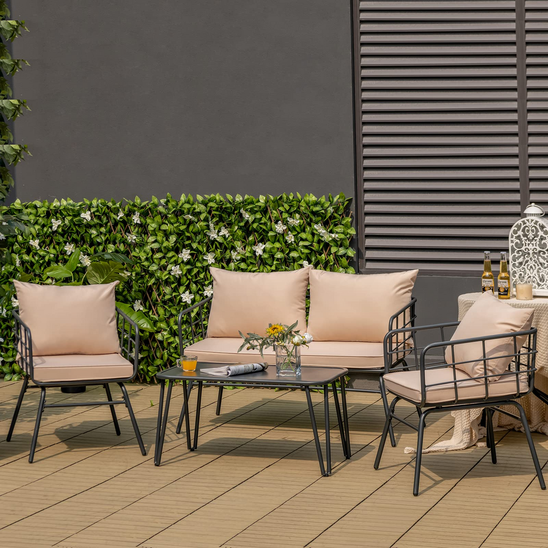 Giantex 4 Piece Patio Conversation Set