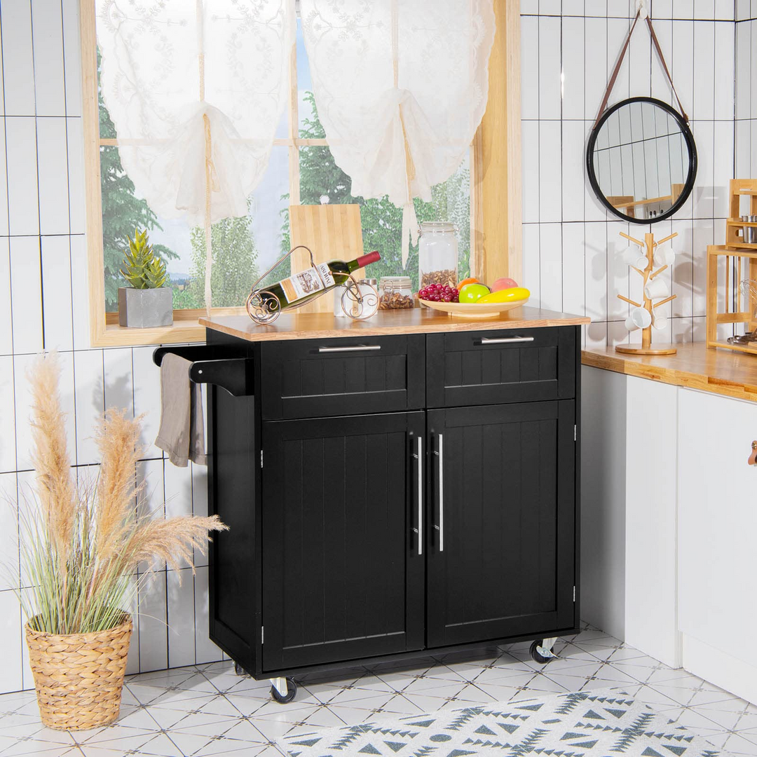 Giantex Kitchen Island Cart Rolling Storage Trolley Cart