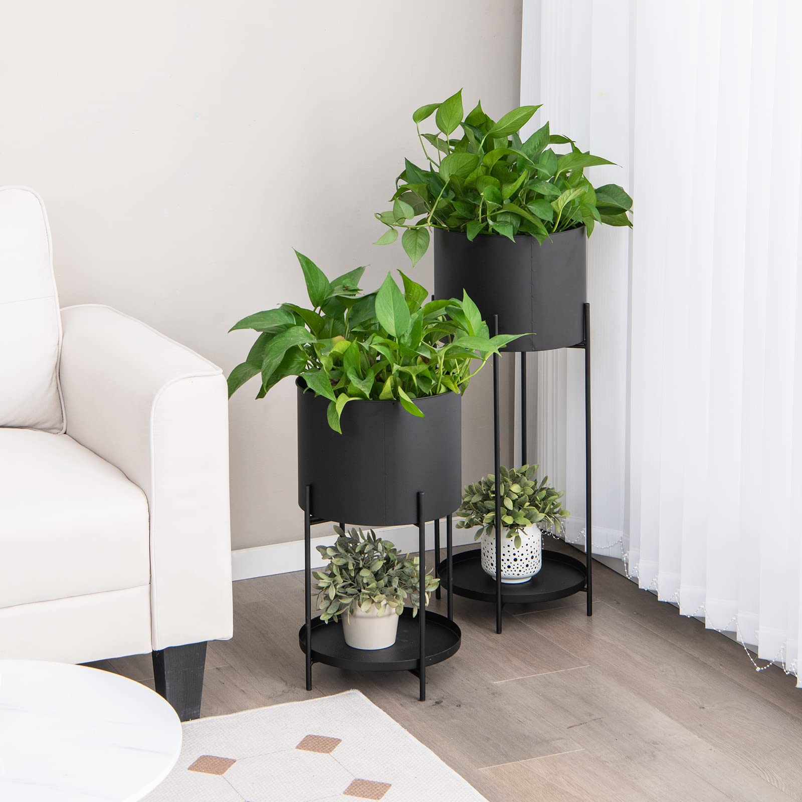 Giantex Set of 2 Round Pot Planter