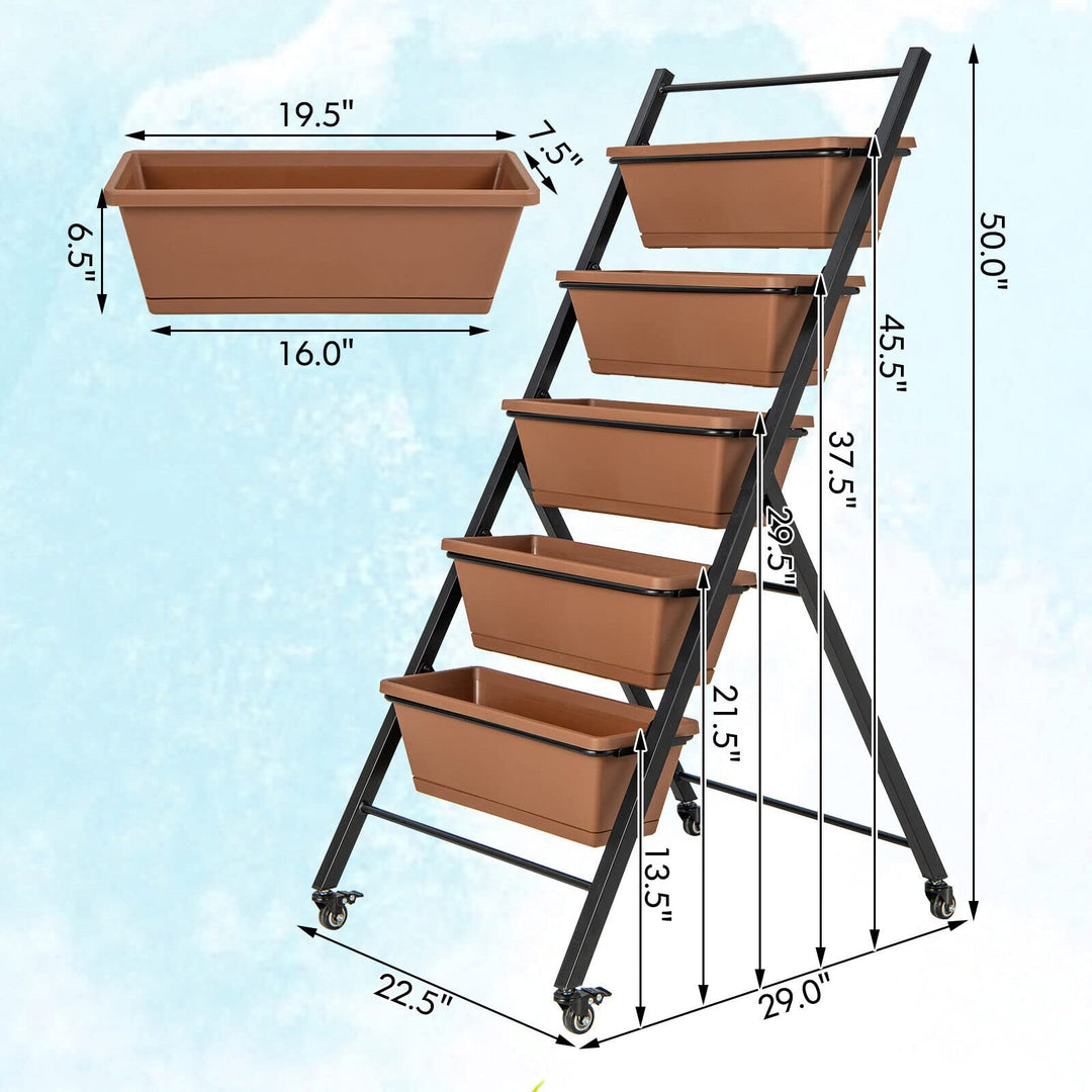 Giantex Vertical Planter Raised Bed on Wheels