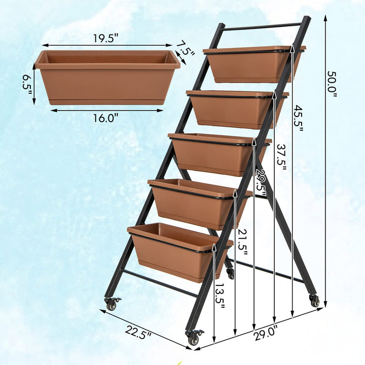Giantex Vertical Planter Raised Bed on Wheels
