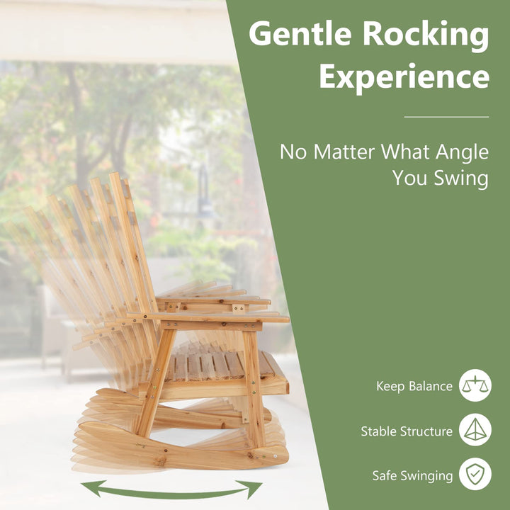 Giantex Outdoor Rocking Chairs Set - Front Rocking Chair