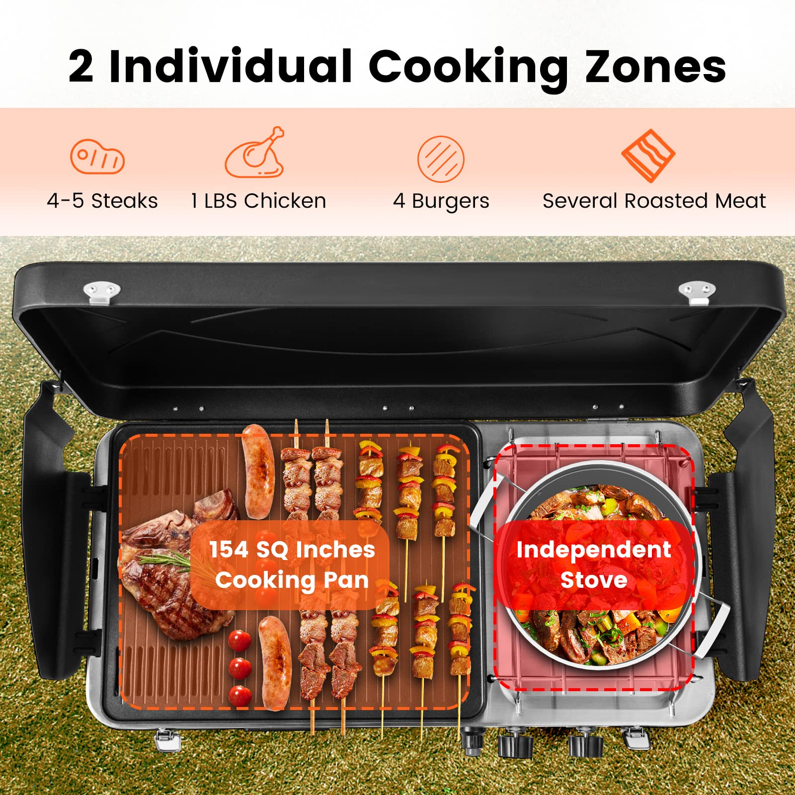 Giantex 2-in-1 Gas Camping Grill and Stove