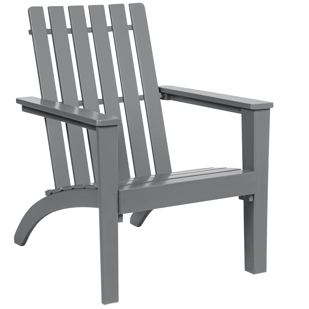 Giantex Wooden Adirondack Chair W/Ergonomic Design Outdoor Chair for Yard