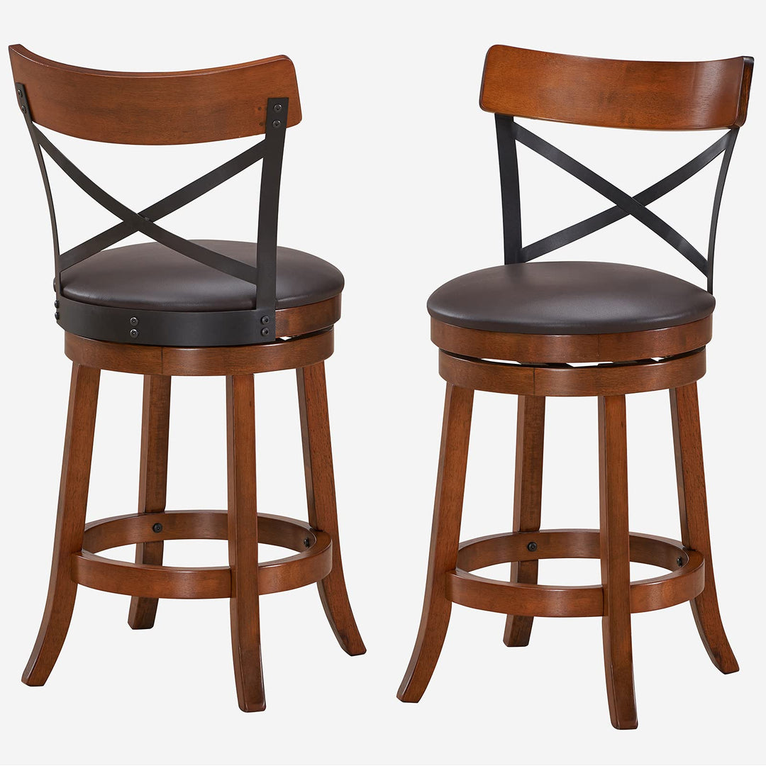Giantex 25”Height Kitchen Counter Bar Stools for Kitchen Island, Pub, and Restaurant