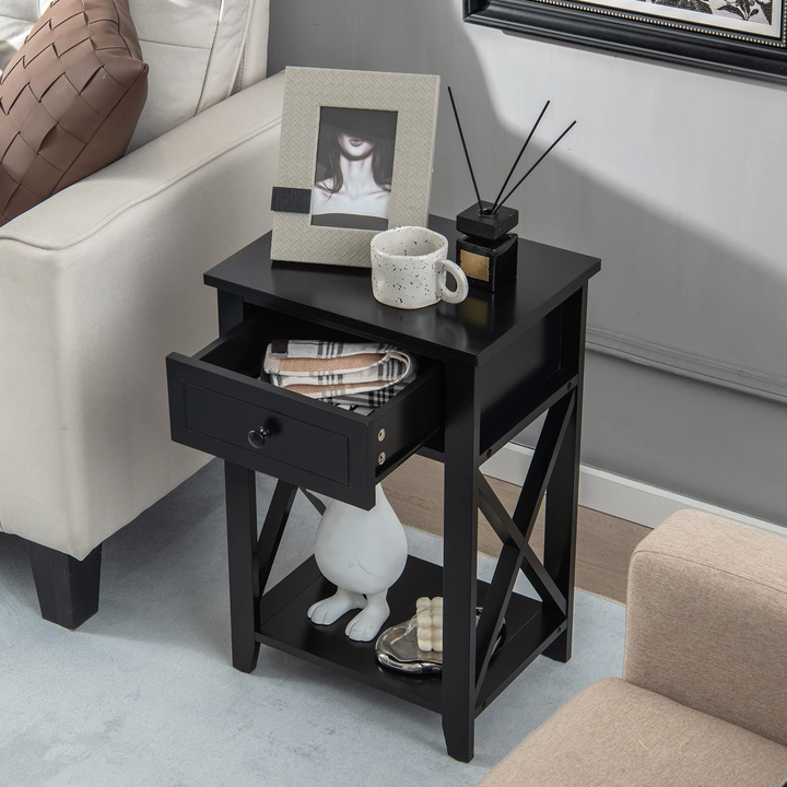 Giantex Modern X-Design Nightstand