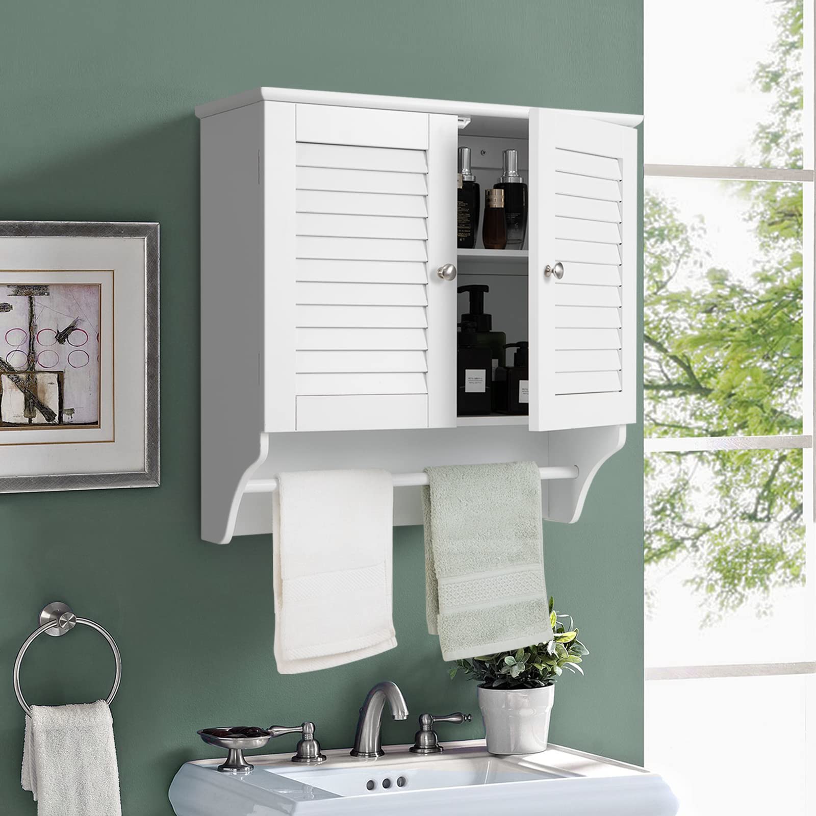 Giantex Bathroom Cabinet Wall Mounted - Hanging Medicine Cabinet