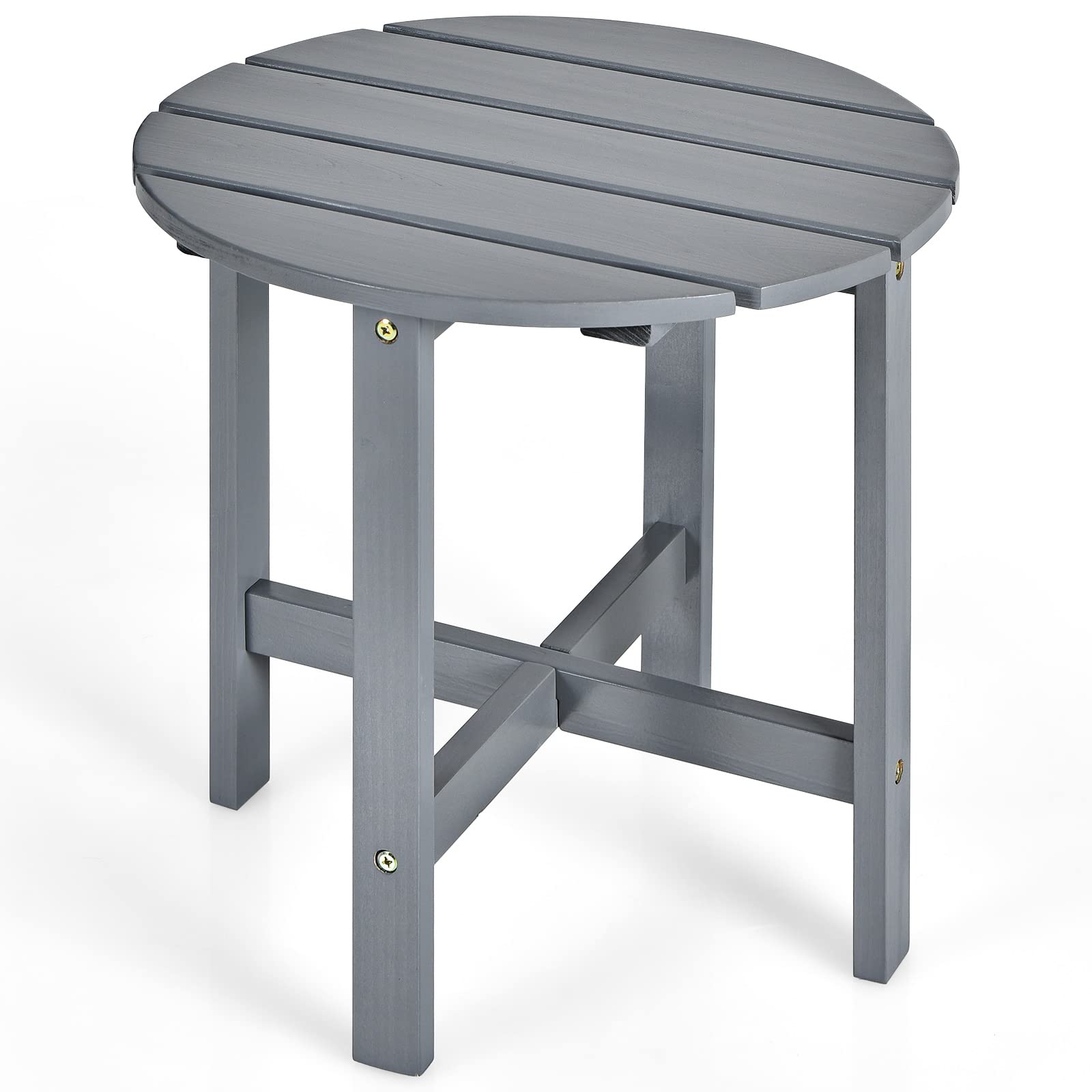 Patio Side Table 18" Outdoor Bistro Table with Stable Cruciform Structure