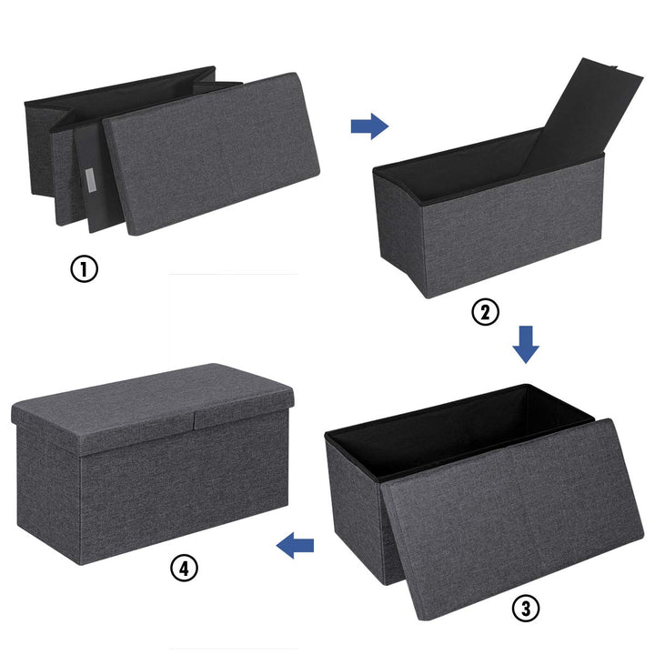 Giantex Folding Storage Ottoman 30 Inches W/ Lift Top