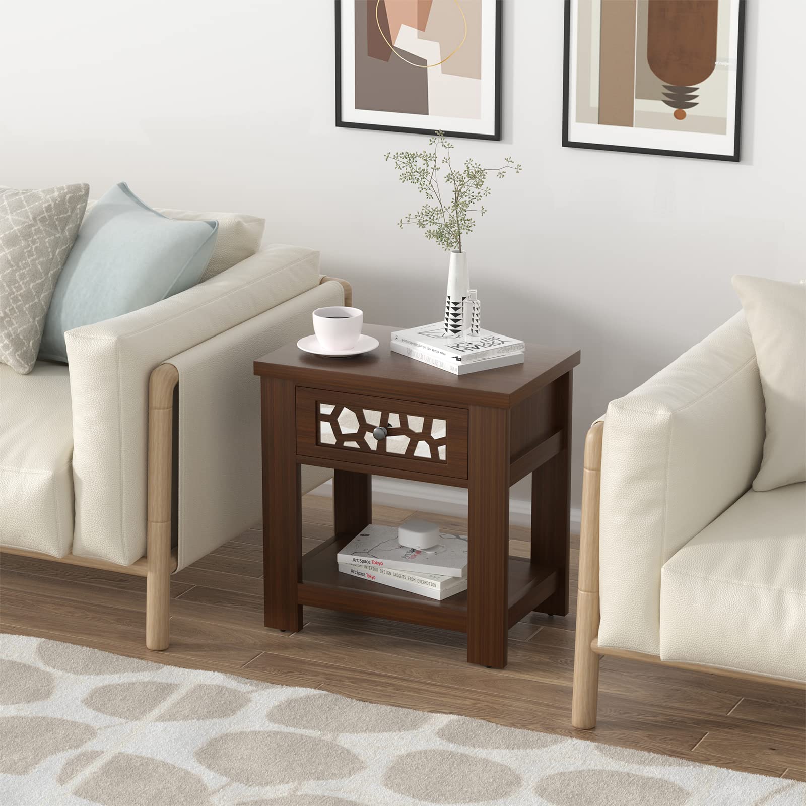 Giantex Retro End Table