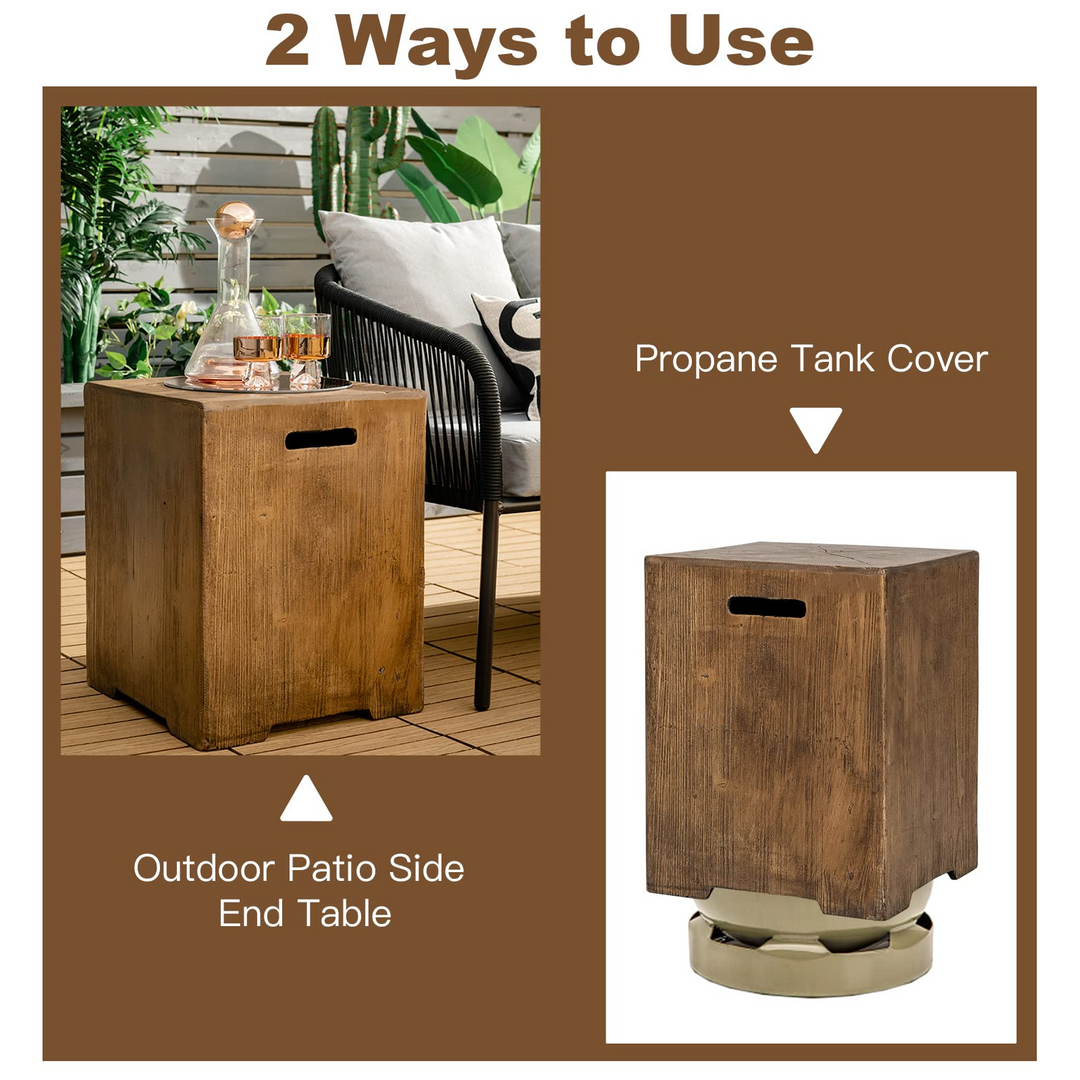 Giantex Outdoor Tank Hideaway Table, Propane Tank Cover for Standard 20 LBS Propane Gas Tank