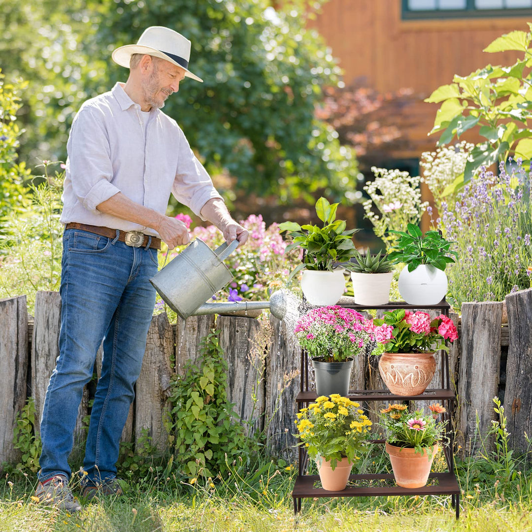 Giantex 3-Tier Metal Flower Cart