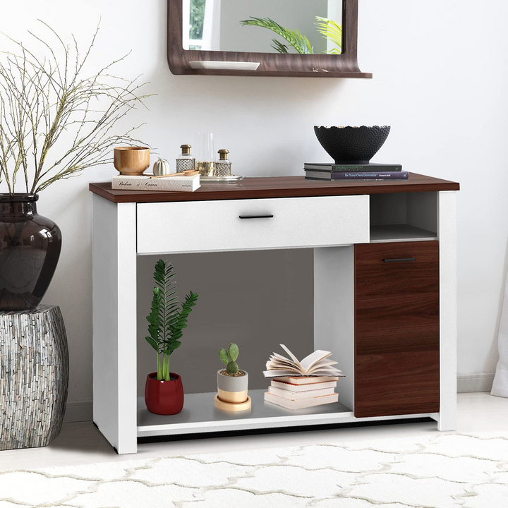 Giantex Console Table 48 Inch Sofa Side Table with Drawer and Cabinet, Entryway Table