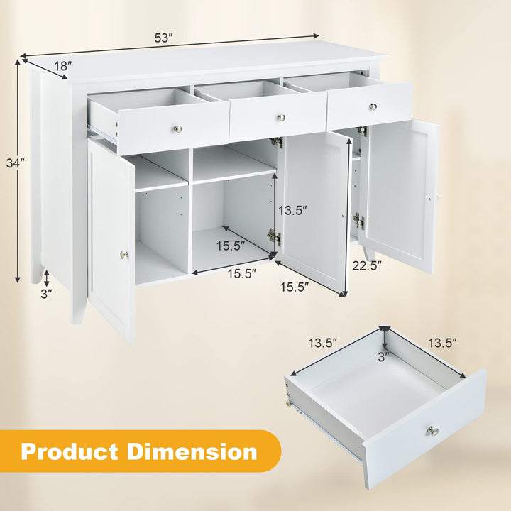 Giantex Large Buffet Cabinet with 3 Storage Drawers