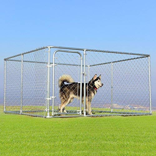 7.5ft x 7.5ft Large Outdoor Dog Kennel - Giantex