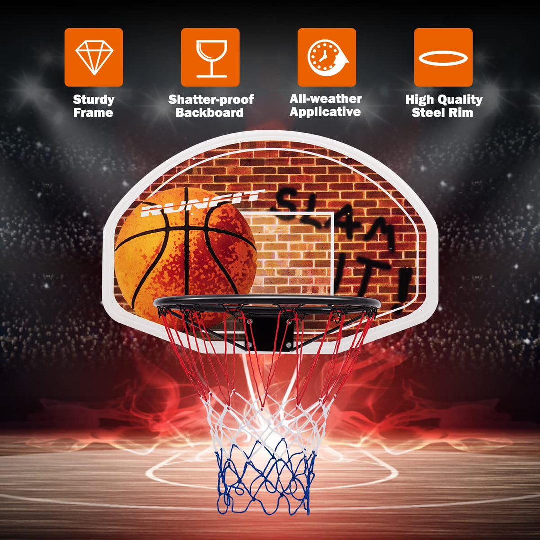 Giantex Basketball Hoop for Door, 29 X 20 Inch Hanging Basketball Board Family Games