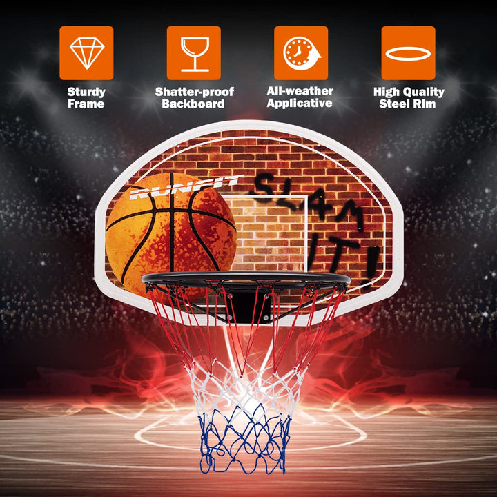 Giantex Basketball Hoop for Door, 29 X 20 Inch Hanging Basketball Board Family Games