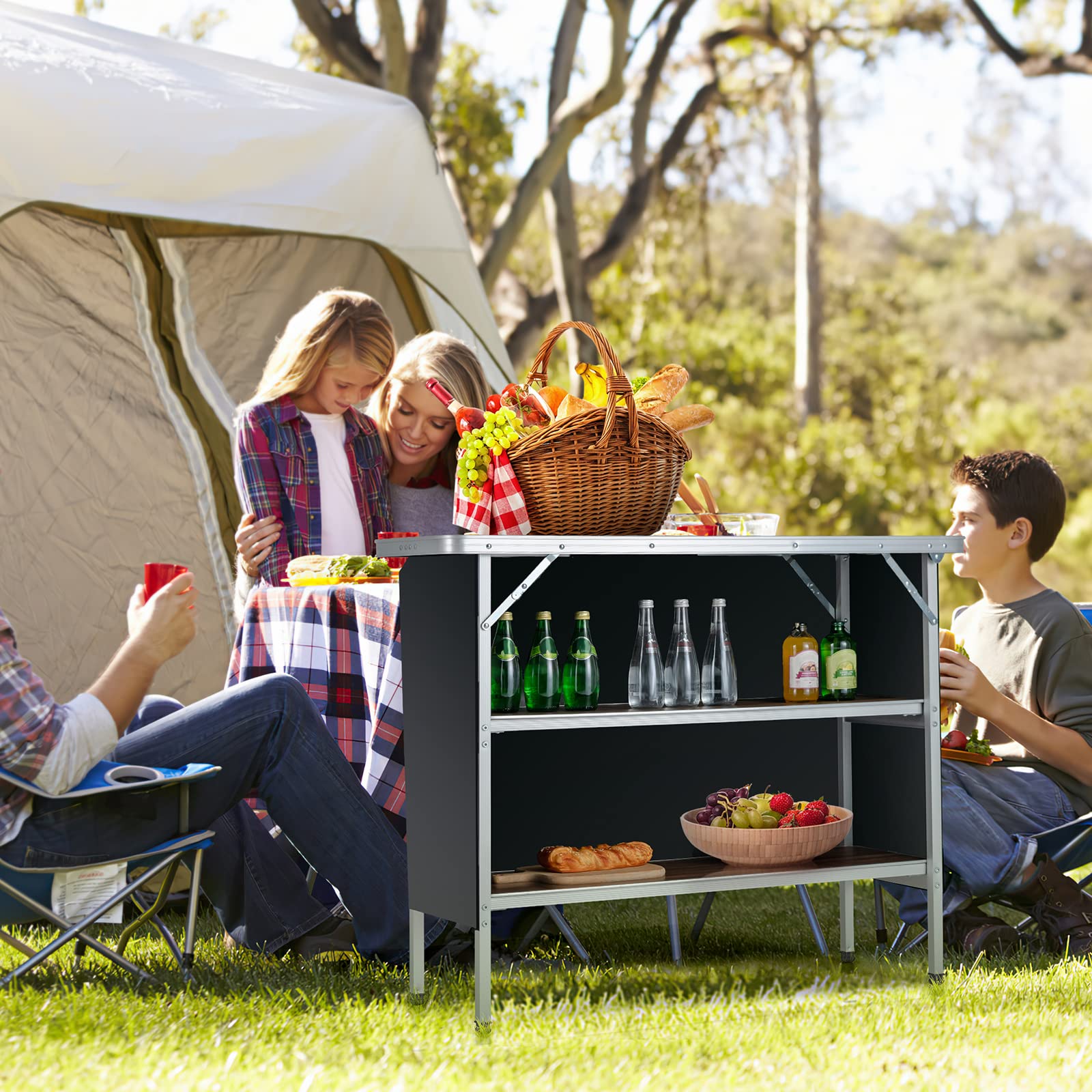 Folding Camping Table - Giantex