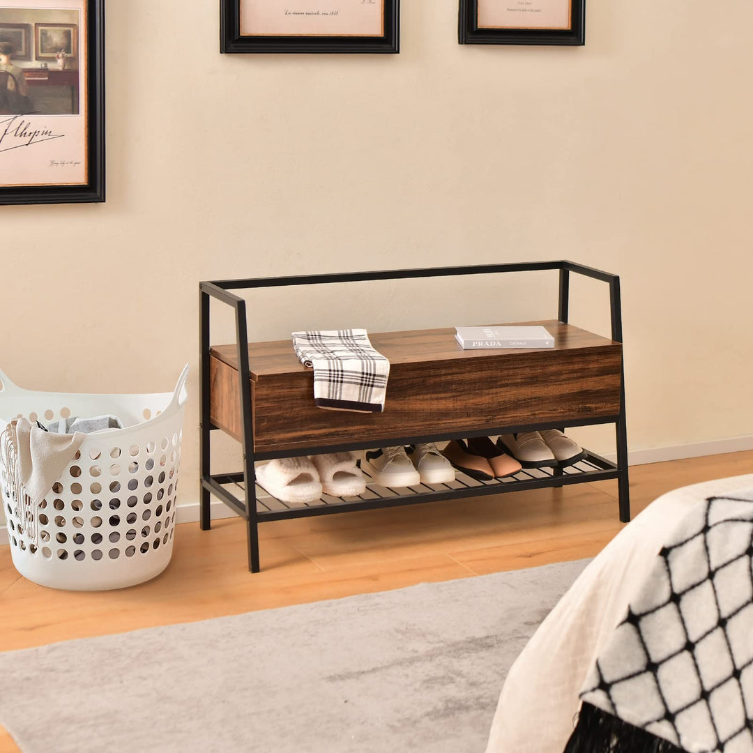 Giantex Industrial Shoe Storage Bench