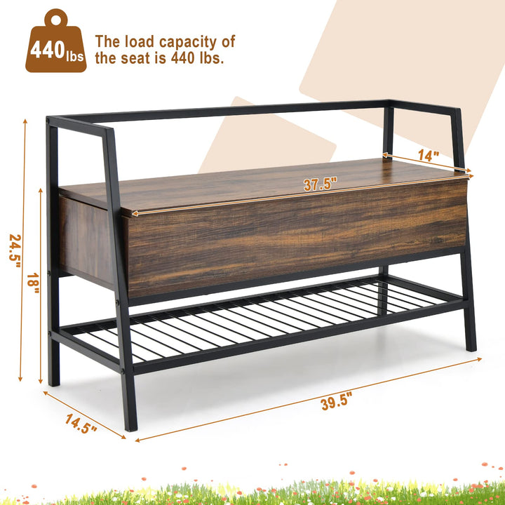 Giantex Industrial Shoe Storage Bench